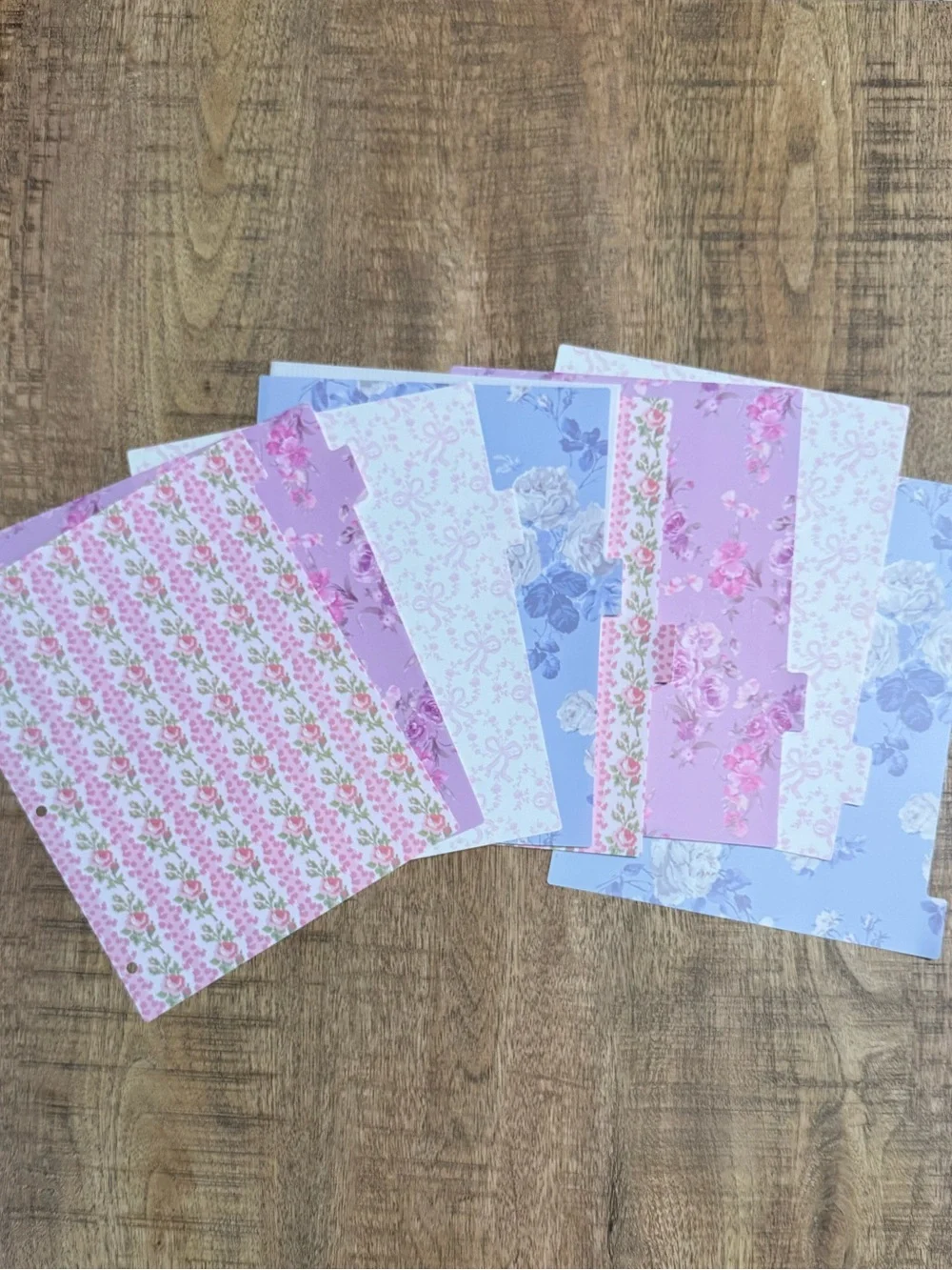 LoveShackFancy Pink Lavender Floral 8-Tab Folder Divider